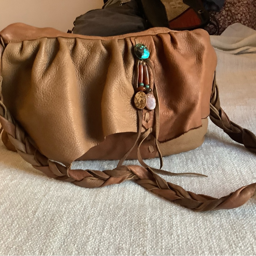 Boho Chic Leather Shoulder Bag